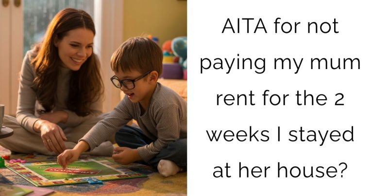 AITA for not paying my mum rent for the 2 weeks I stayed at her house?
