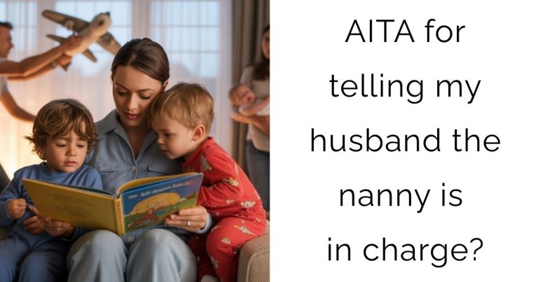 AITA for telling my husband the nanny is in charge?