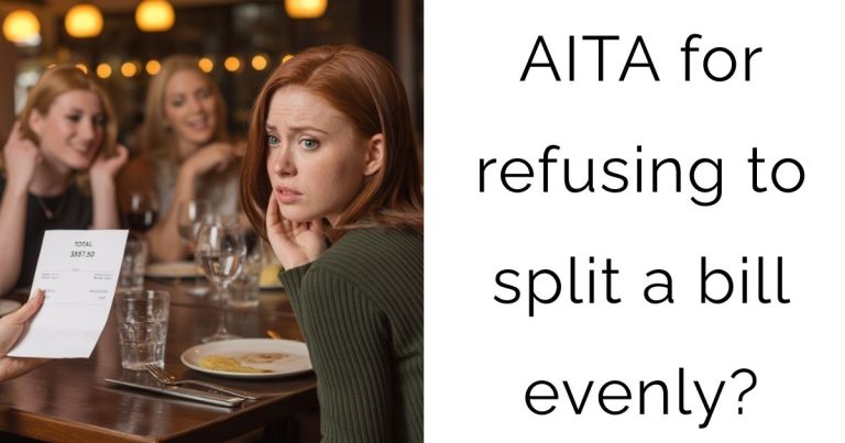 AITA for refusing to split a bill evenly?
