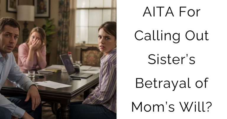 AITA For Calling Out Sister’s Betrayal of Mom’s Will?