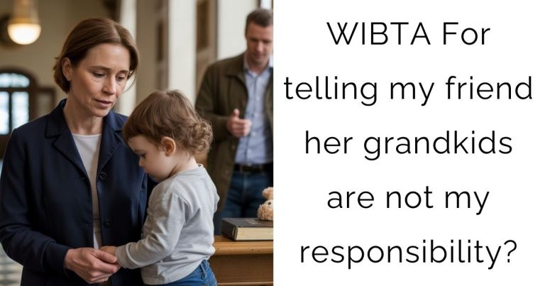 WIBTA For telling my friend her grandkids are not my responsibility?
