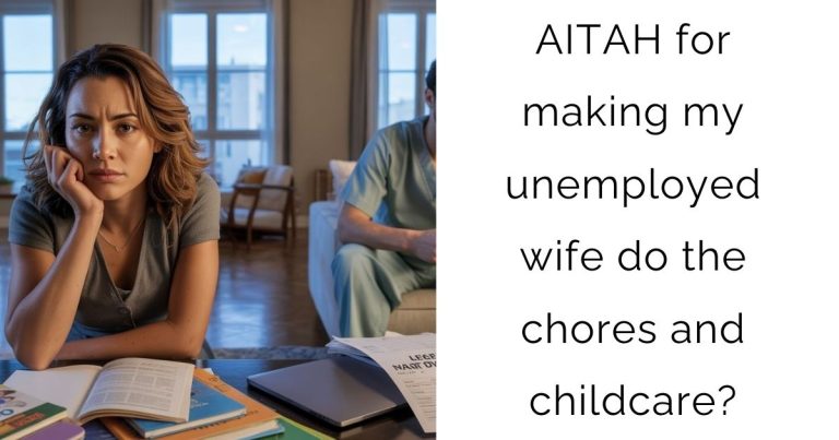AITAH for making my unemployed wife do the chores and childcare?