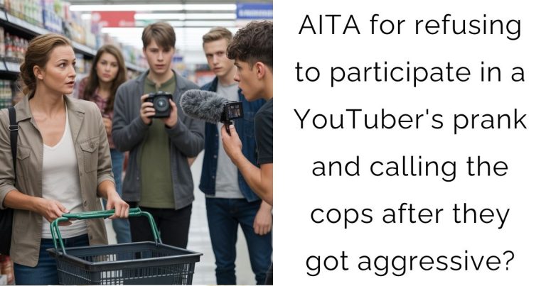 AITA for refusing to participate in a YouTuber’s prank and calling the cops after they got aggressive?