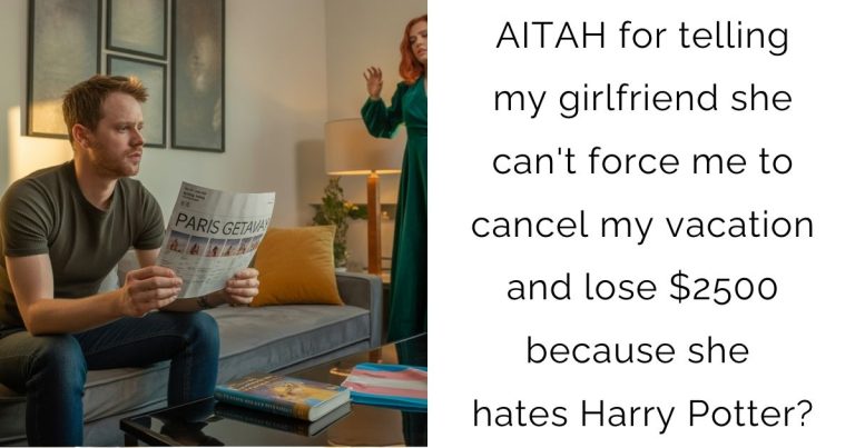 AITAH for telling my girlfriend she can’t force me to cancel my vacation and lose $2500 because she hates Harry Potter?