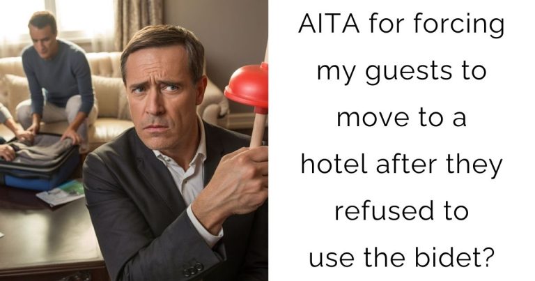 AITA for forcing my guests to move to a hotel after they refused to use the bidet?