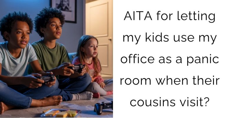 AITA for letting my kids use my office as a panic room when their cousins visit?