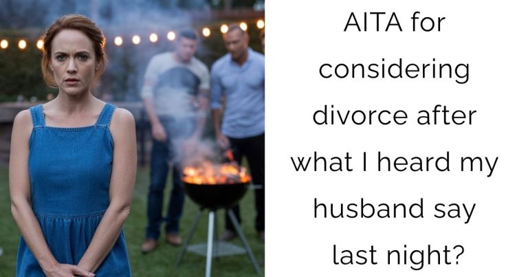 AITA for considering divorce after what I heard my husband say last night?