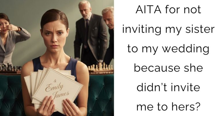 AITA for not inviting my sister to my wedding because she didn’t invite me to hers?