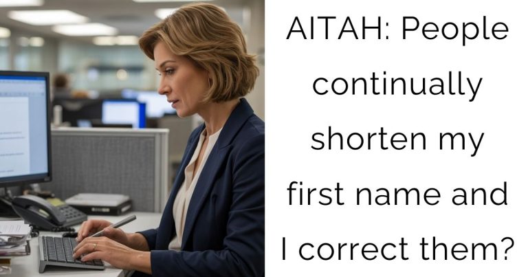 AITAH: People continually shorten my first name and I correct them?
