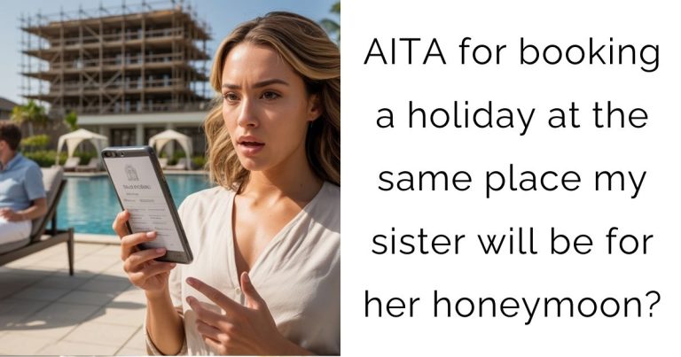 AITA for booking a holiday at the same place my sister will be for her honeymoon?