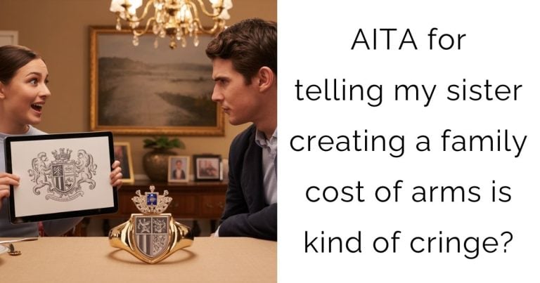 AITA for telling my sister creating a family cost of arms is kind of cringe?