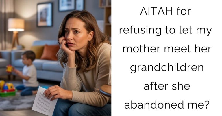 AITAH for refusing to let my mother meet her grandchildren after she abandoned me?
