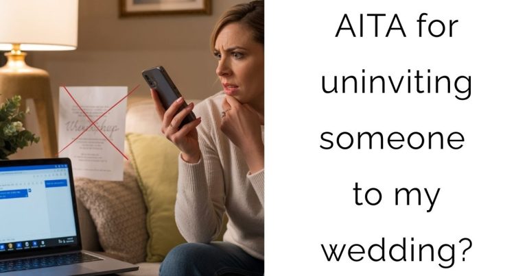 AITA for uninviting someone to my wedding?