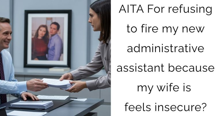 AITA For refusing to fire my new administrative assistant because my wife is feels insecure?