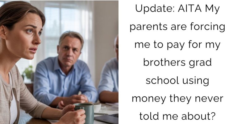 Update: AITA My parents are forcing me to pay for my brothers grad school using money they never told me about?