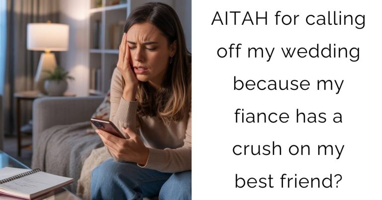 AITAH for calling off my wedding because my fiance has a crush on my best friend?
