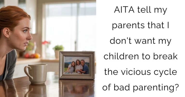 AITA tell my parents that I don’t want my children to break the vicious cycle of bad parenting?