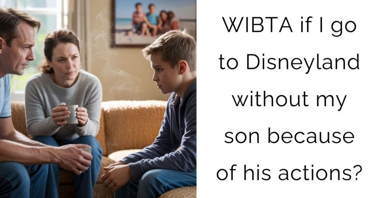 WIBTA if I go to Disneyland without my son because of his actions?