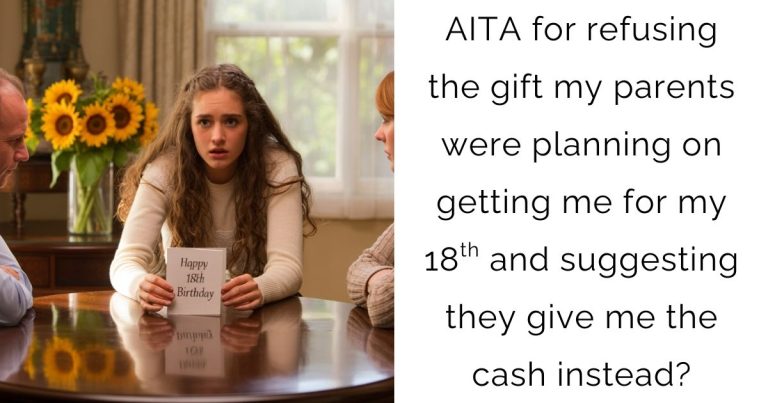 AITA for refusing the gift my parents were planning on getting me for my 18th and suggesting they give me the cash instead?