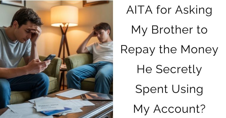 AITA for Asking My Brother to Repay the Money He Secretly Spent Using My Account?