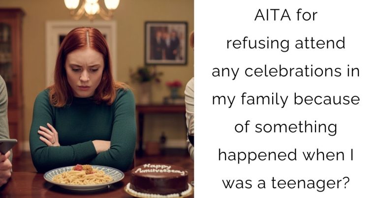 AITA for refusing attend any celebrations in my family because of something happened when I was a teenager?