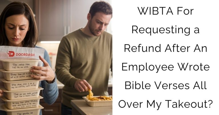 WIBTA For Requesting a Refund After An Employee Wrote Bible Verses All Over My Takeout?