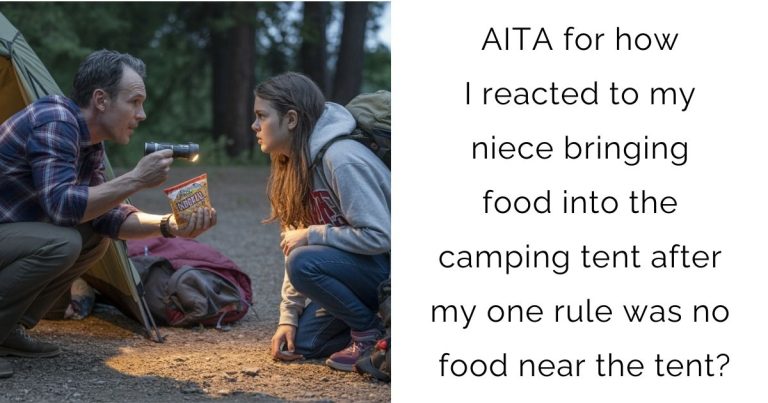 AITA for how I reacted to my niece bringing food into the camping tent after my one rule was no food near the tent?