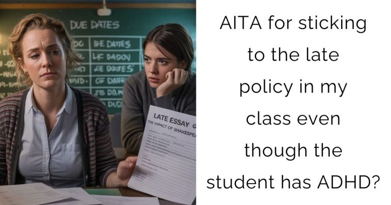 AITA for sticking to the late policy in my class even though the student has ADHD?
