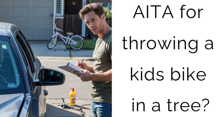 AITA for throwing a kids bike in a tree?