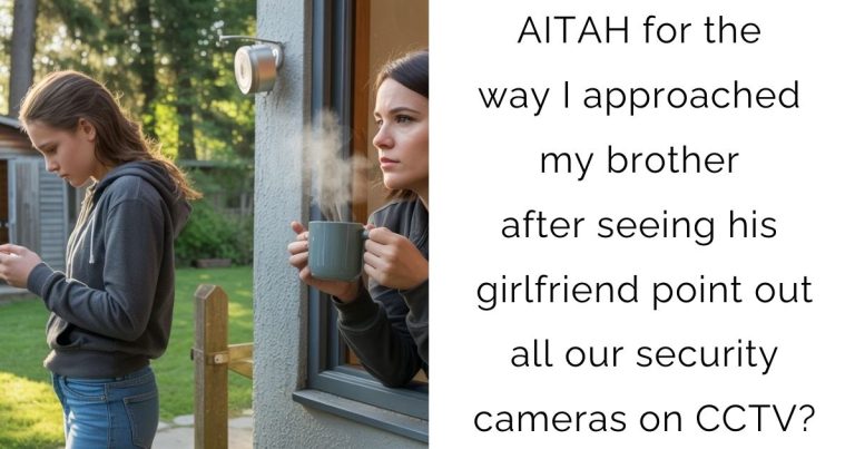 AITAH for the way I approached my brother after seeing his girlfriend point out all our security cameras on CCTV?