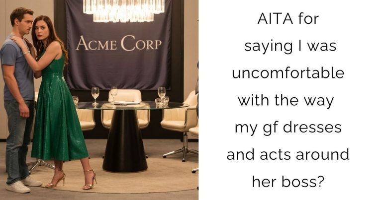 AITA for saying I was uncomfortable with the way my gf dresses and acts around her boss?