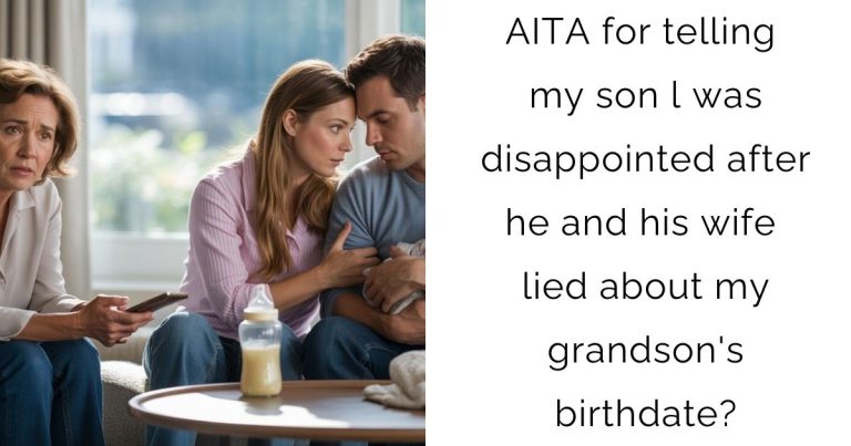 AITA for telling my son l was disappointed after he and his wife lied about my grandson’s birthdate?