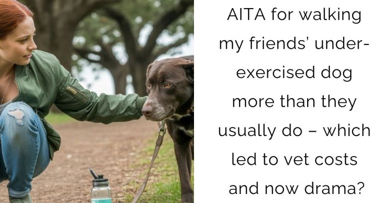 AITA for walking my friends’ under-exercised dog more than they usually do – which led to vet costs and now drama?