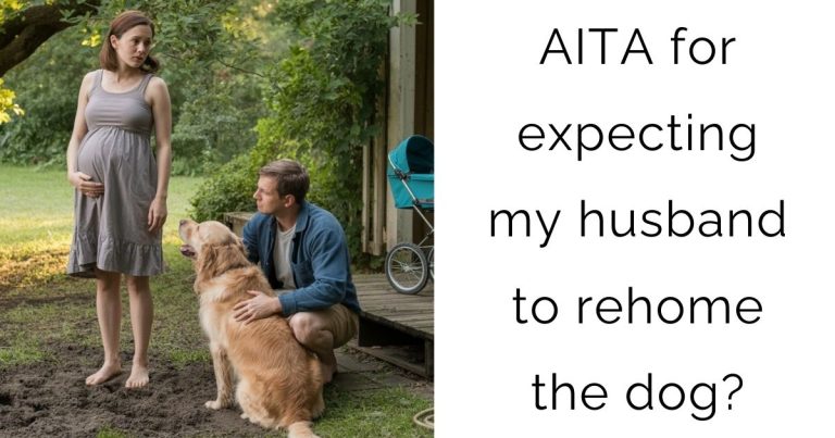 AITA for expecting my husband to rehome the dog?