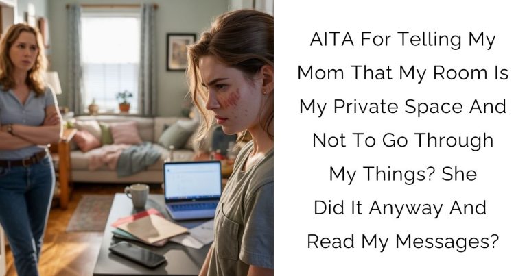 AITA For Telling My Mom That My Room Is My Private Space And Not To Go Through My Things? She Did It Anyway And Read My Messages?