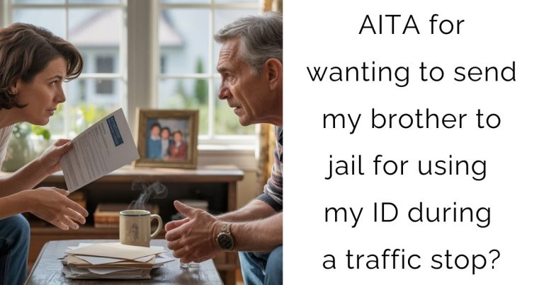 AITA for wanting to send my brother to jail for using my ID during a traffic stop?