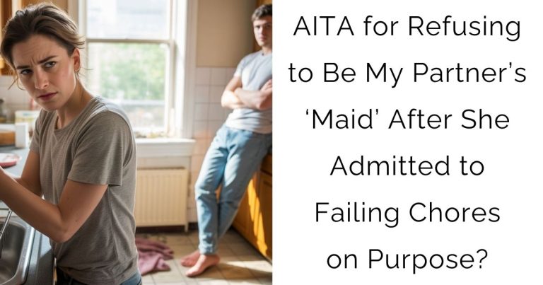 AITA for Refusing to Be My Partner’s ‘Maid’ After She Admitted to Failing Chores on Purpose?