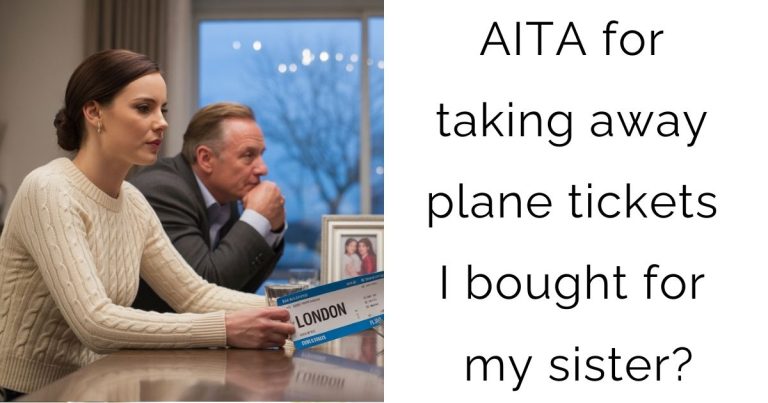 AITA for taking away plane tickets I bought for my sister?