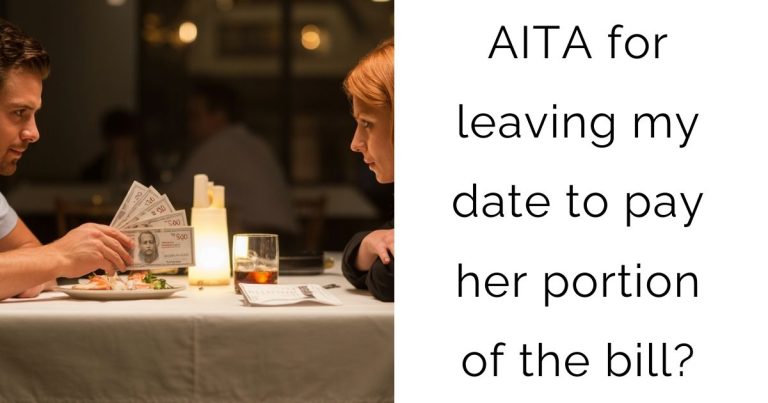 AITA for leaving my date to pay her portion of the bill?
