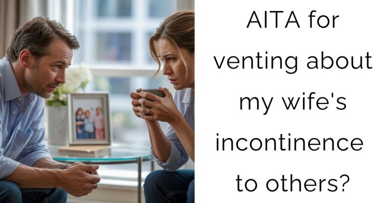 AITA for venting about my wife’s incontinence to others?