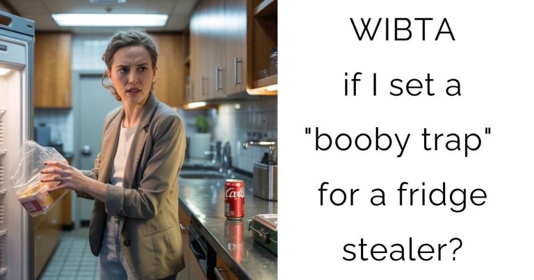 WIBTA if I set a “booby trap” for a fridge stealer?
