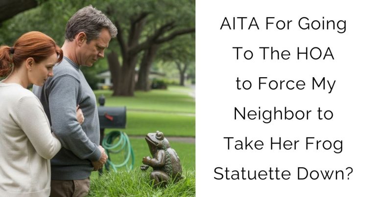 AITA For Going To The HOA to Force My Neighbor to Take Her Frog Statuette Down?