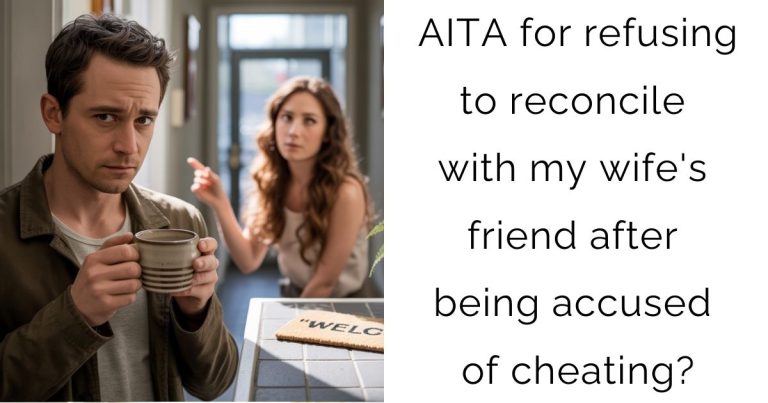 AITA for refusing to reconcile with my wife’s friend after being accused of cheating?