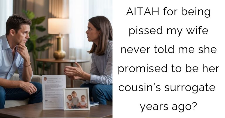 AITAH for being pissed my wife never told me she promised to be her cousin’s surrogate years ago?