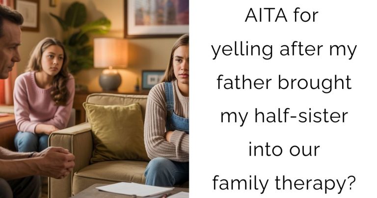 AITA for yelling after my father brought my half-sister into our family therapy?
