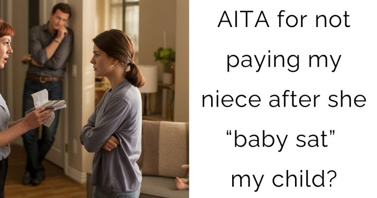 AITA for not paying my niece after she “baby sat” my child?
