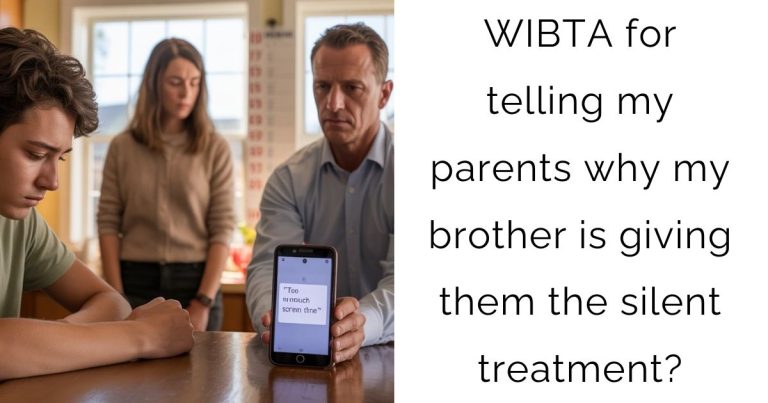 WIBTA for telling my parents why my brother is giving them the silent treatment?