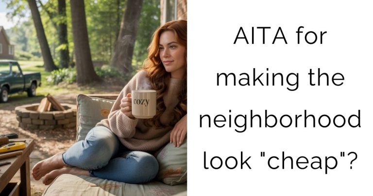 AITA for making the neighborhood look “cheap”?