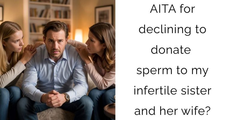 AITA for Declining to Donate Sperm to My Infertile Sister and Her Wife? The Emotional Dilemma That Divided Reddit