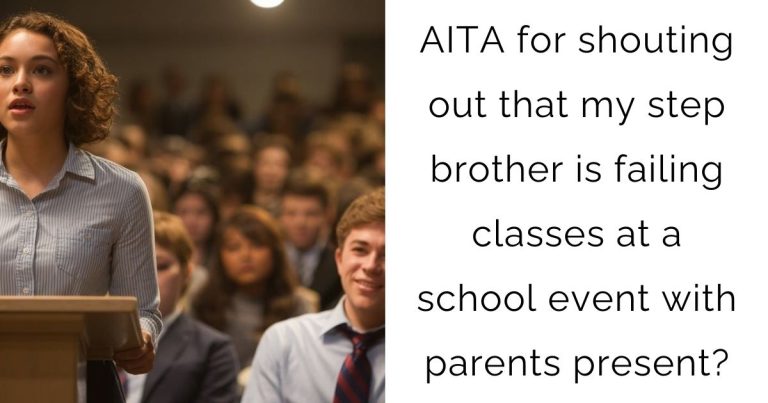 AITA For Shouting Out My Stepbrother’s Failing Grades At A School Event After He Humiliated My Sister?